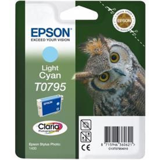 Ink Epson T0795 C13T07954020 Claria Light Cyan - 11ml - 660Pgs