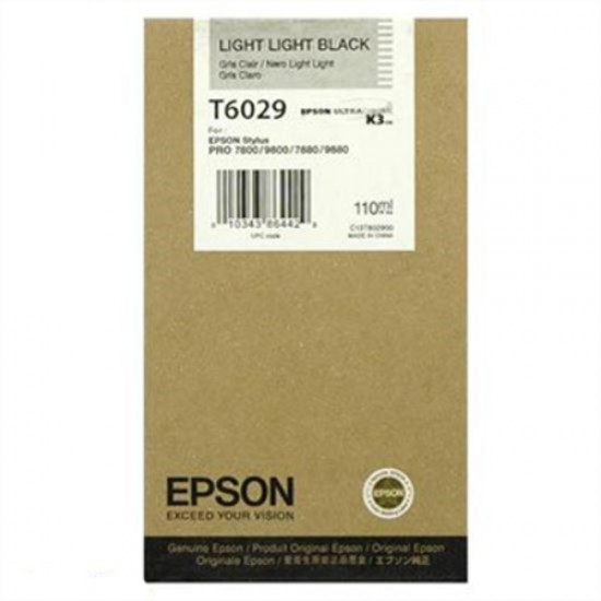 Ink Epson T6029 C13T602900 Light Light Black - 110ml Ink Epson T6029 C13T602900 Light Light Black - 110ml