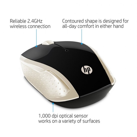 Mouse HP 200 Pk Silver Wireless