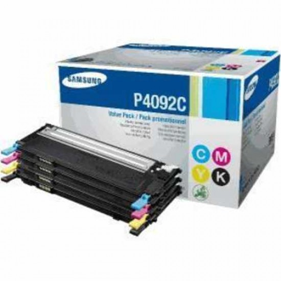 Toner Kit Color Laser Samsung-HP CLT-P4092C - 4Colors (Black, Cyan Magenta Yellow) - 1K Pgs Black and 1.5K Pgs Color Toner Kit Color Laser Samsung-HP CLT-P4092C - 4Colors (Black, Cyan Magenta Yellow) - 1K Pgs Black and 1.5K Pgs Color