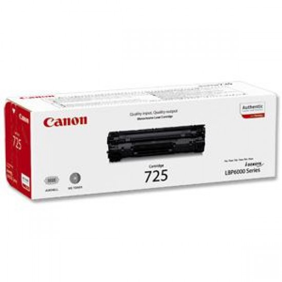 Toner Laser Canon Crtr All in One 725 Black - 1.6K Pgs Toner Laser Canon Crtr All in One 725 Black - 1.6K Pgs