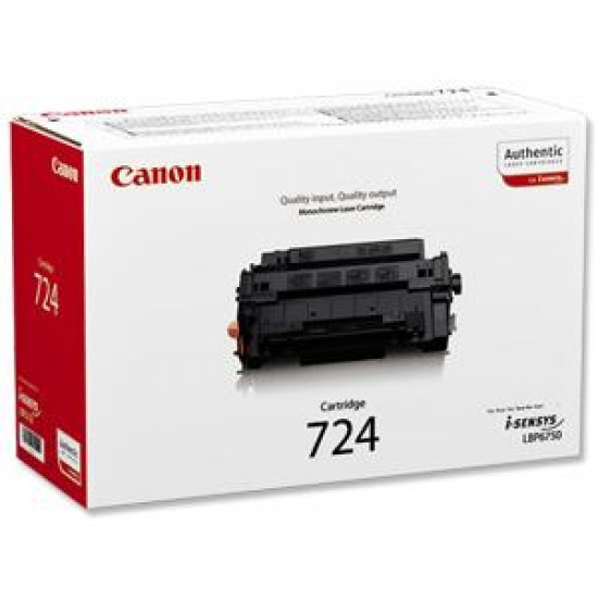Toner Laser Canon Crtr All in One 724 Black - 6K Pgs Toner Laser Canon Crtr All in One 724 Black - 6K Pgs