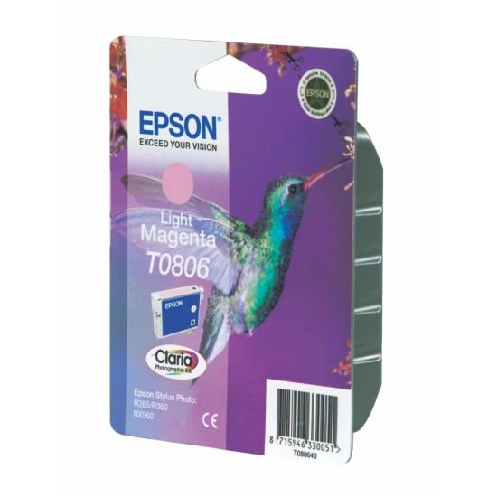 Ink Epson T0806 C13T08064020 Light Magenta Crtr - 590Pgs Ink Epson T0806 C13T08064020 Light Magenta Crtr - 590Pgs