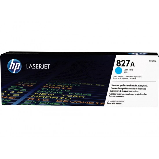 Toner Laser HP 827A MFP M880 Cyan 32K