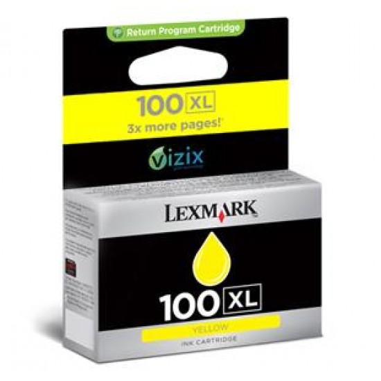 No 100XL Ink Lexmark 14N1071 Yellow - 600Pgs