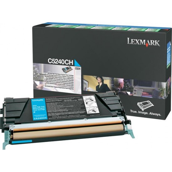 Toner Laser Lexmark C5240CH Cyan High Yield 5K Pgs
