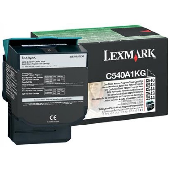 Toner Laser Lexmark C540A1K Black Low Yield 1K Pgs