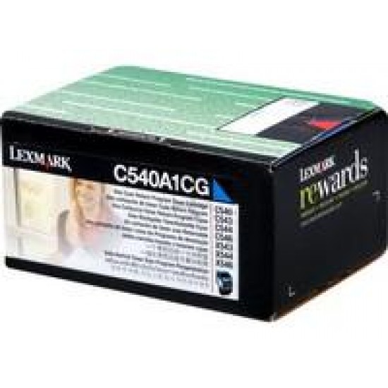 Toner Laser Lexmark C540A1C Cyan Low Yield 1K Pgs