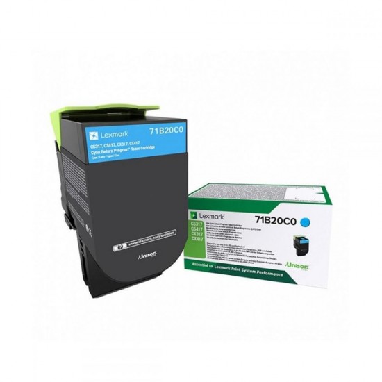 Toner Laser Lexmark 71B20C0 Standard Cyan -2.3k Pgs