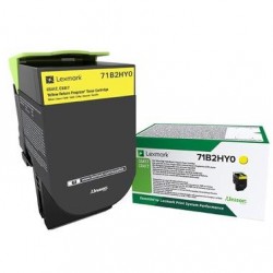 Toner Laser Lexmark 71B2HY0 High Yield Yellow -3.5k Pgs