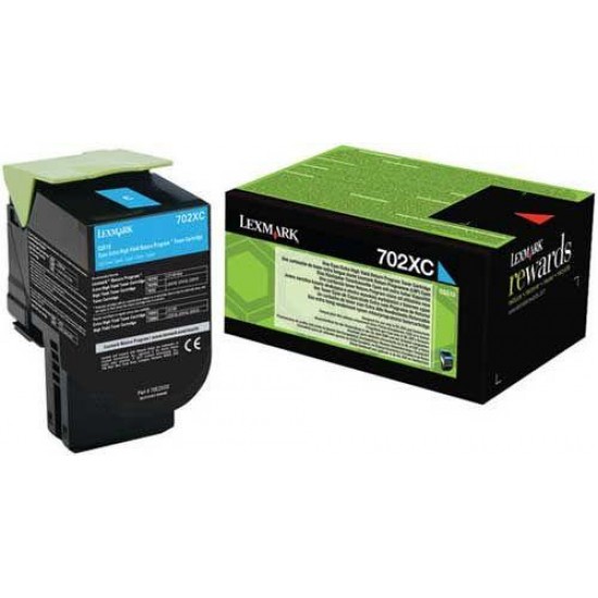 Toner Laser Lexmark 70C2XC0 Extra High Yield Cyan -4k Pgs